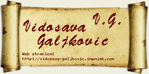 Vidosava Galjković vizit kartica